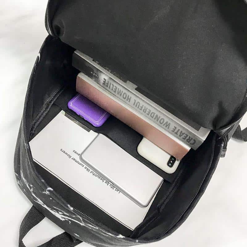 Marble Print Travel Backpack