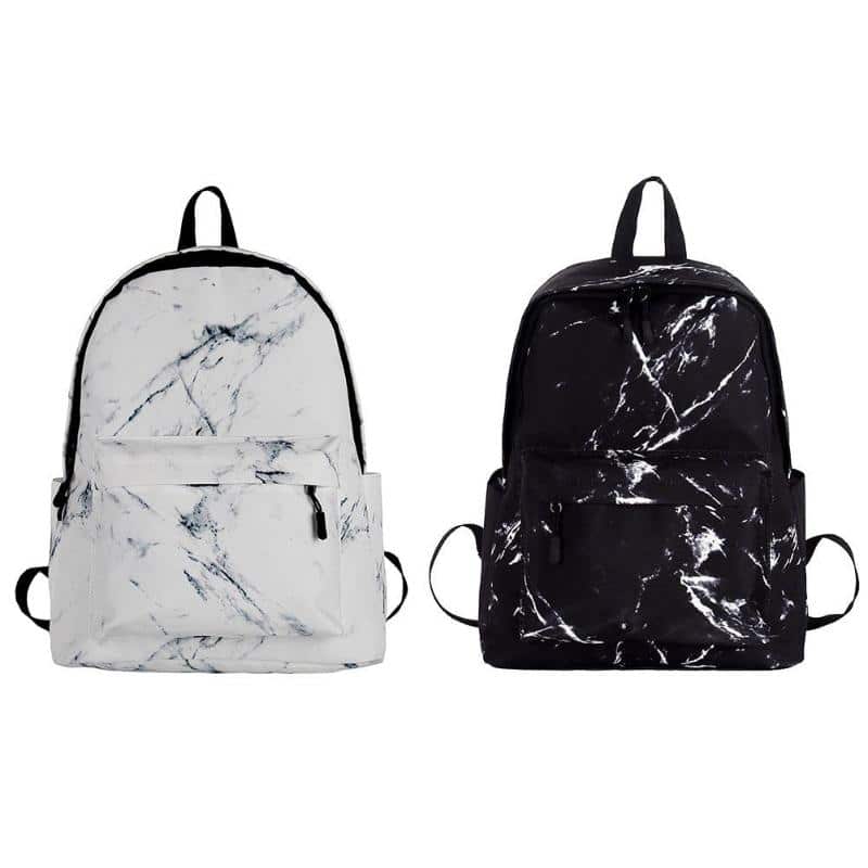 Marble Print Travel Backpack