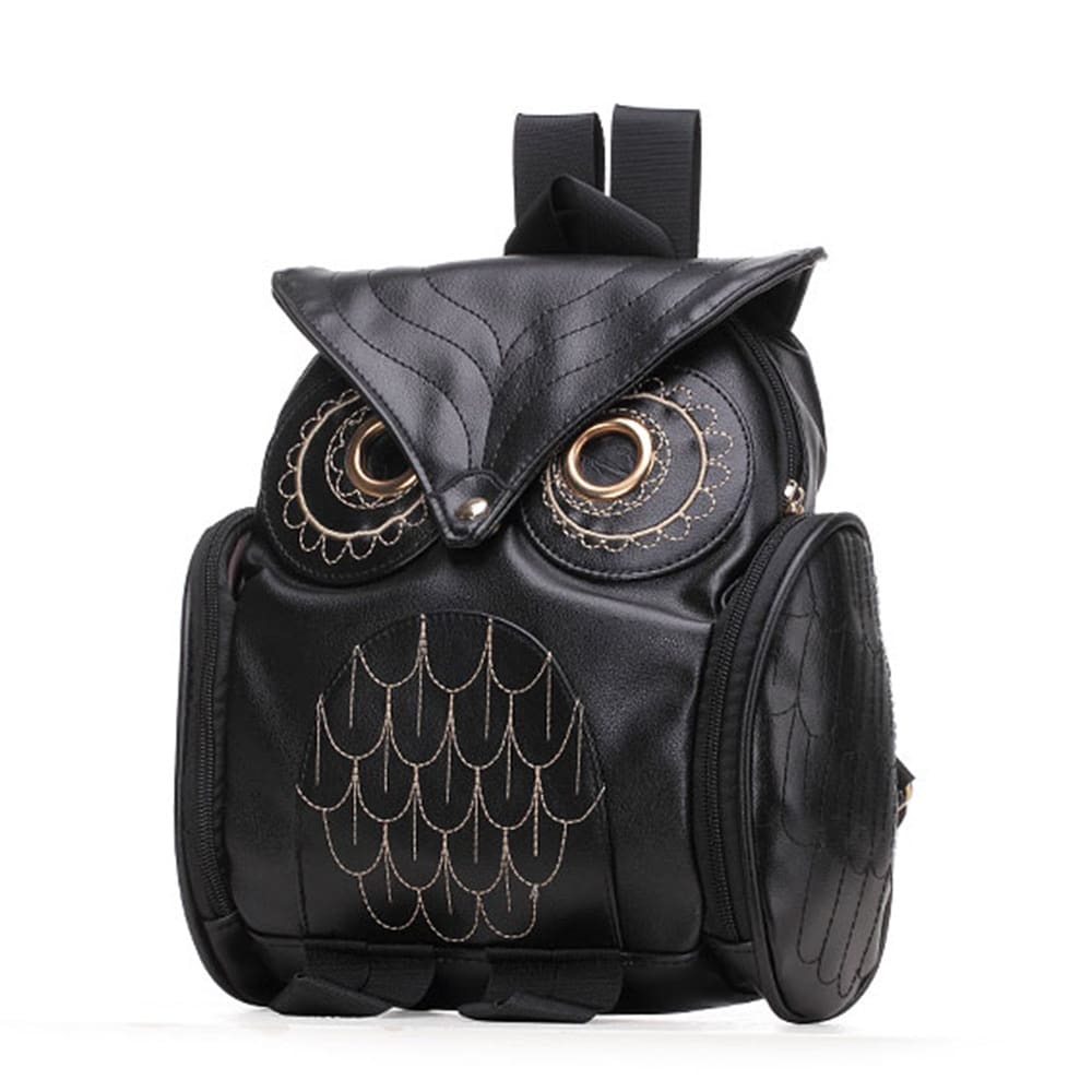 Fashion Owl Printed PU Leather Backpack