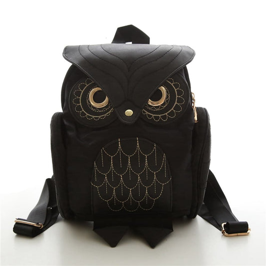 Fashion Owl Printed PU Leather Backpack