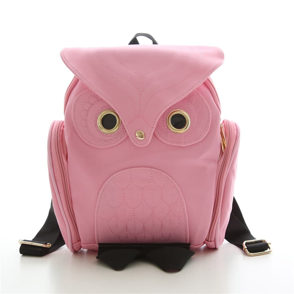 Fashion Owl Printed PU Leather Backpack
