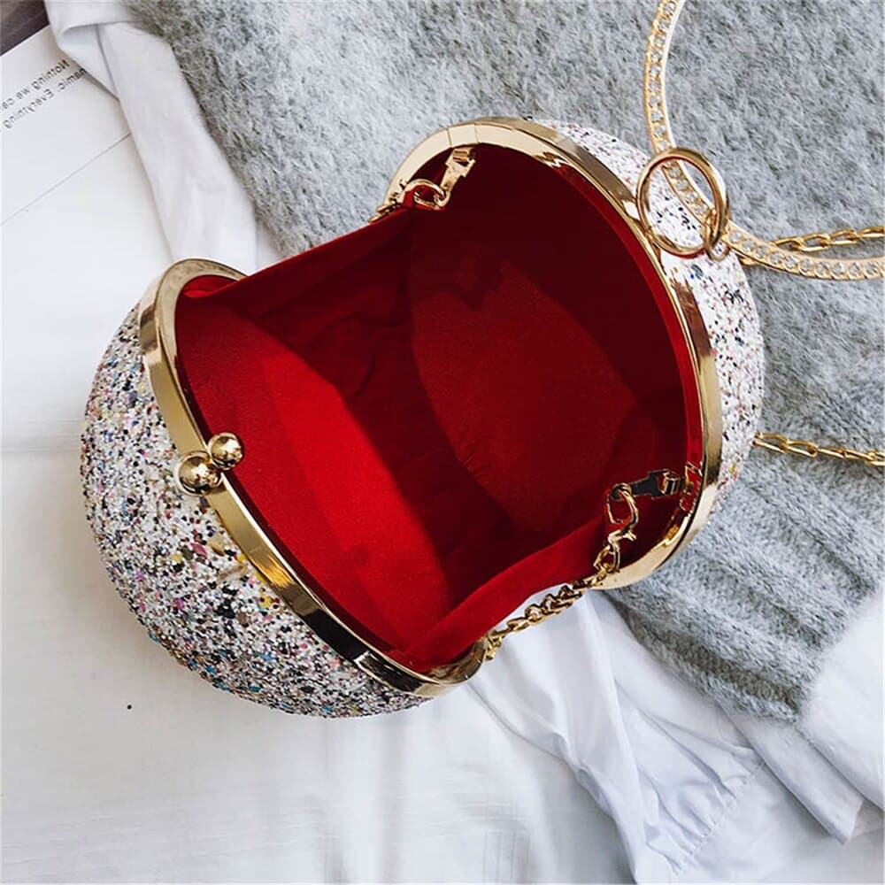 Crystal Diamonds Round Bag