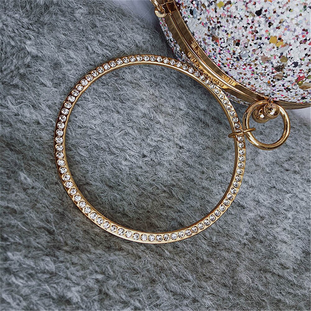 Crystal Diamonds Round Bag