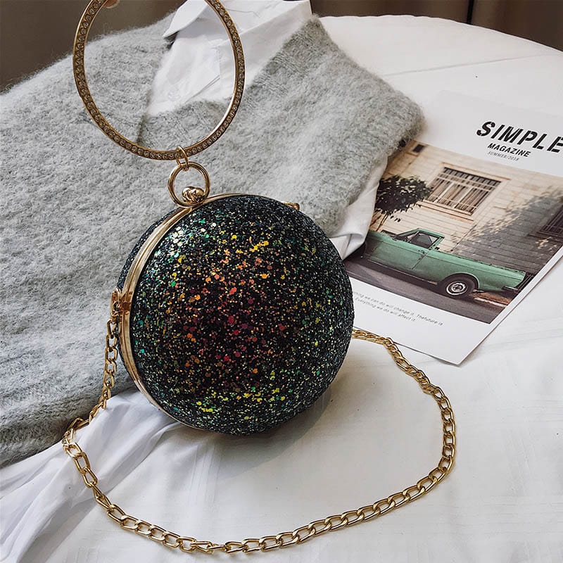 Crystal Diamonds Round Bag