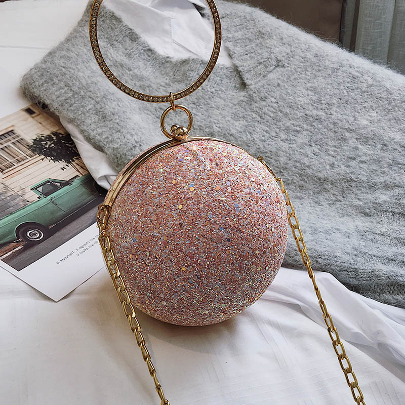 Crystal Diamonds Round Bag