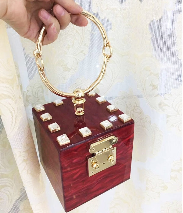 Acryllic Ring Handle Box Bag