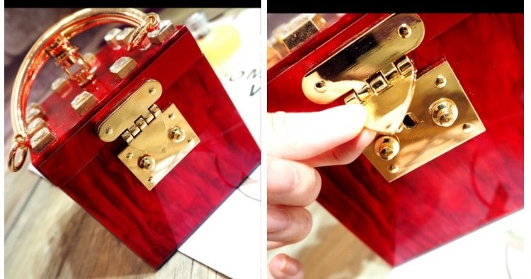 Acryllic Ring Handle Box Bag