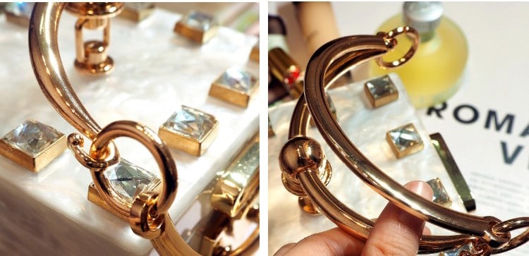 Acryllic Ring Handle Box Bag