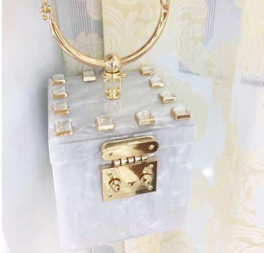 Acryllic Ring Handle Box Bag