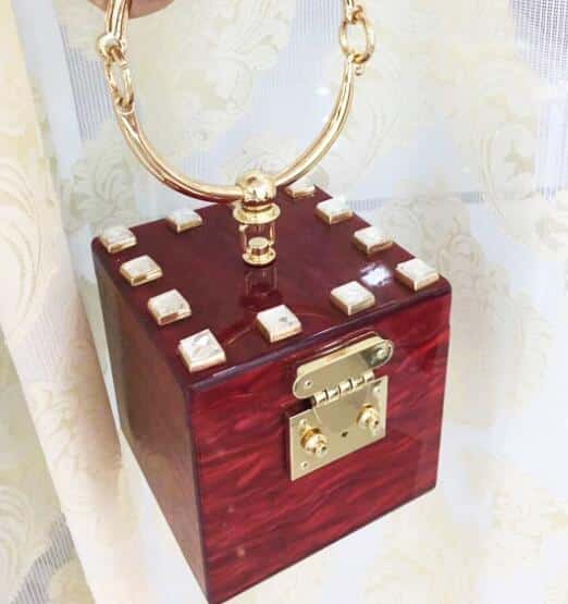 Acryllic Ring Handle Box Bag