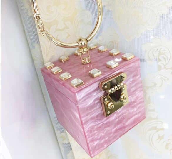 Acryllic Ring Handle Box Bag