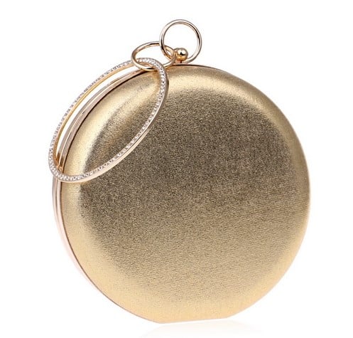 Metallic Round Evening Bag
