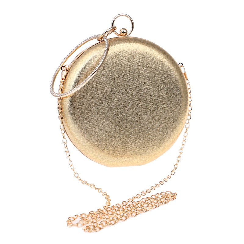 Metallic Round Evening Bag