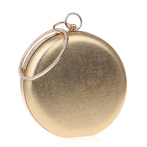 Metallic Round Evening Bag