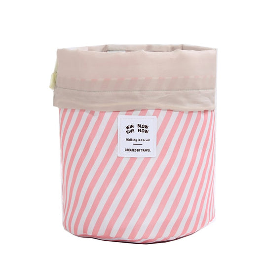 Round Drawstring Toiletry Bag