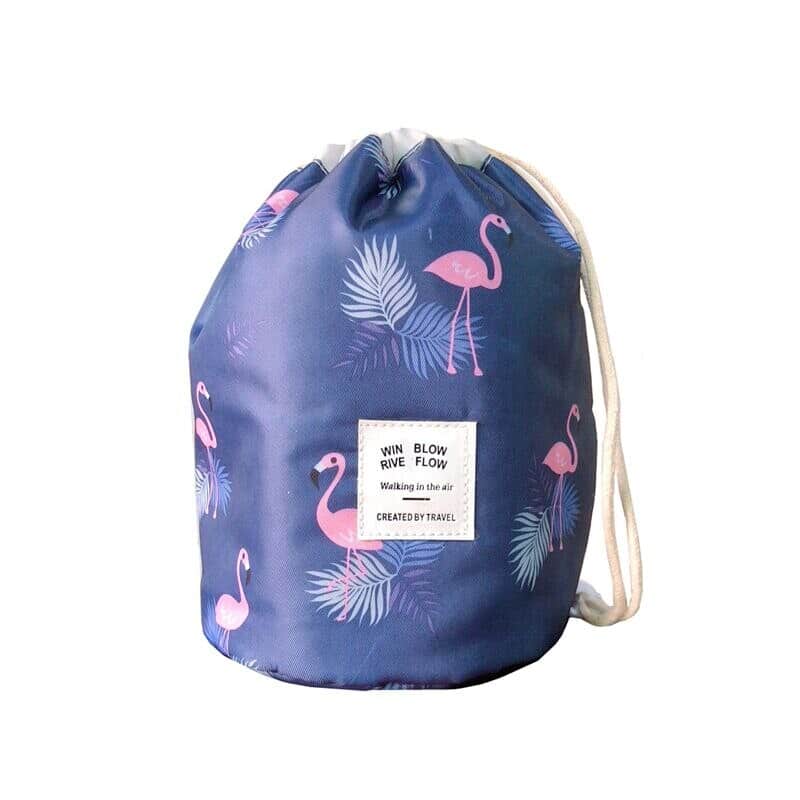 Round Drawstring Toiletry Bag