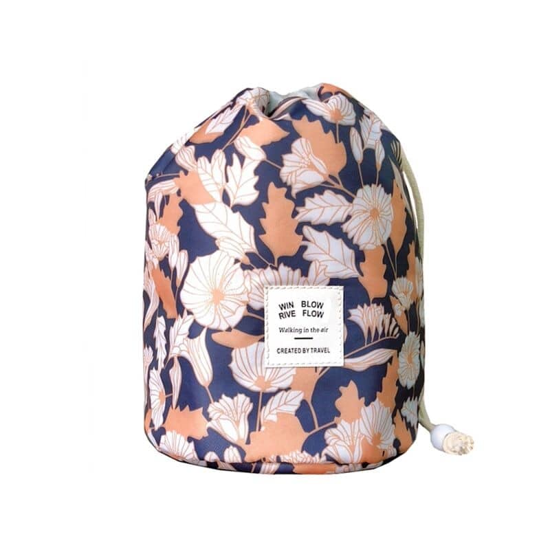 Round Drawstring Toiletry Bag