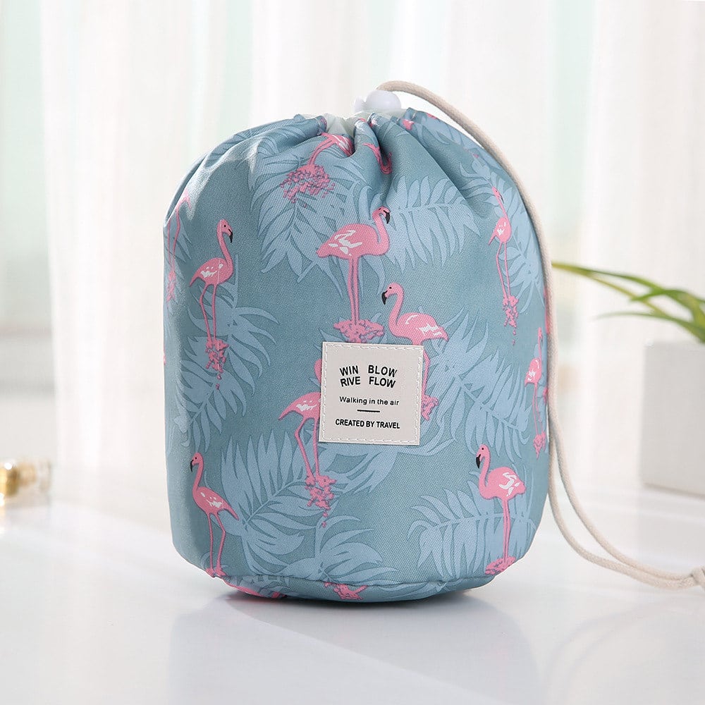 Round Drawstring Toiletry Bag
