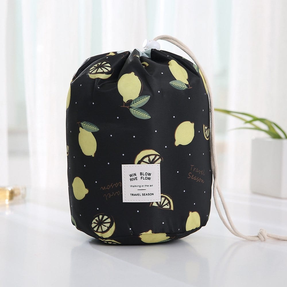 Round Drawstring Toiletry Bag