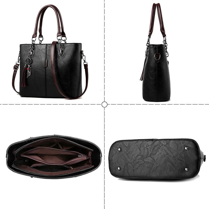 Handbag with Zipper Closure