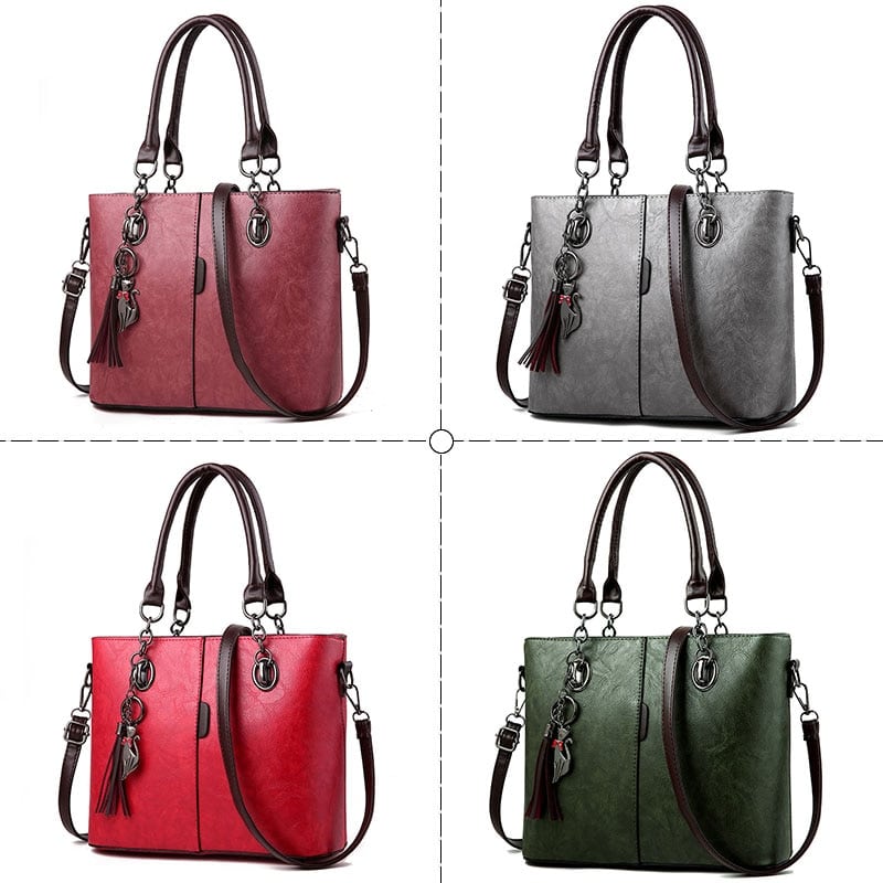Handbag with Zipper Closure