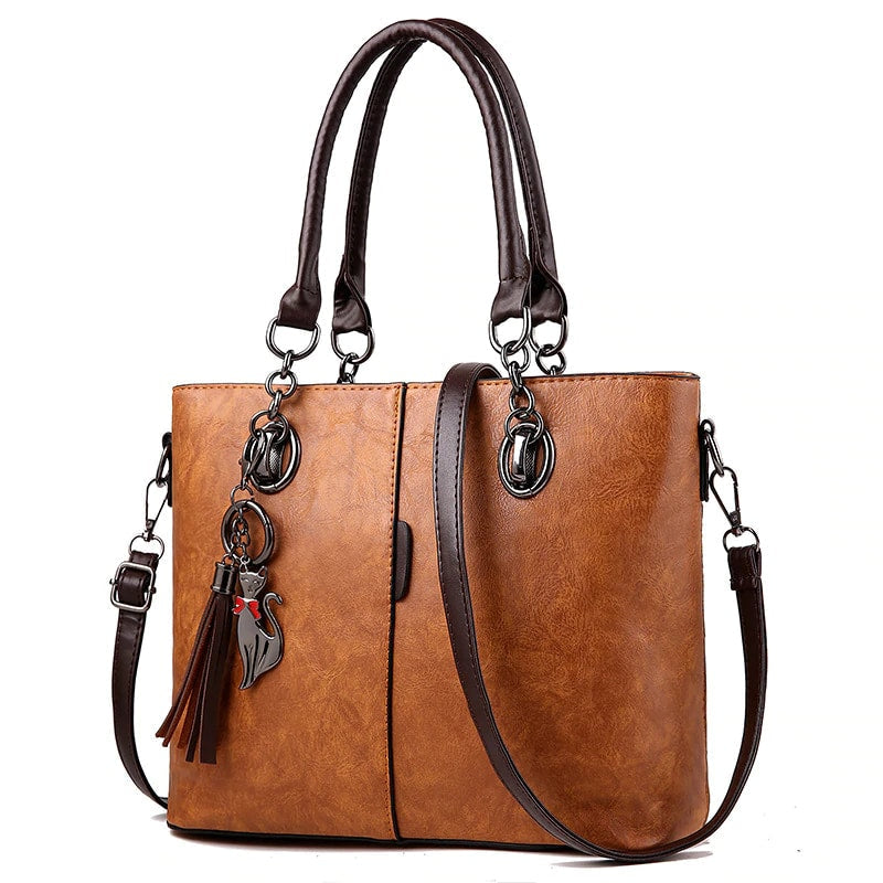 Handbag with Zipper Closure