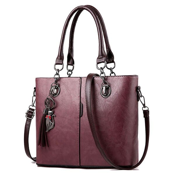 Handbag with Zipper Closure