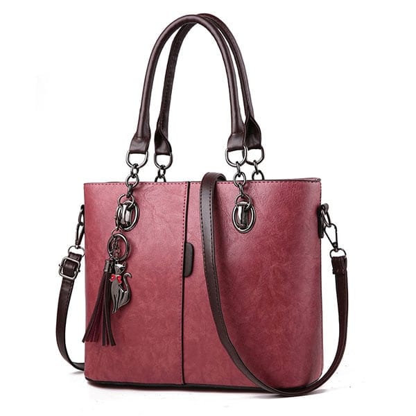 Handbag with Zipper Closure