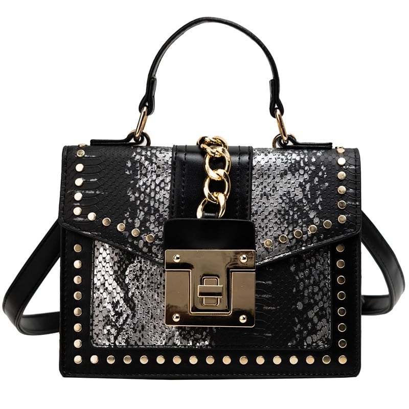 Chain Detail Top-Handle Bag