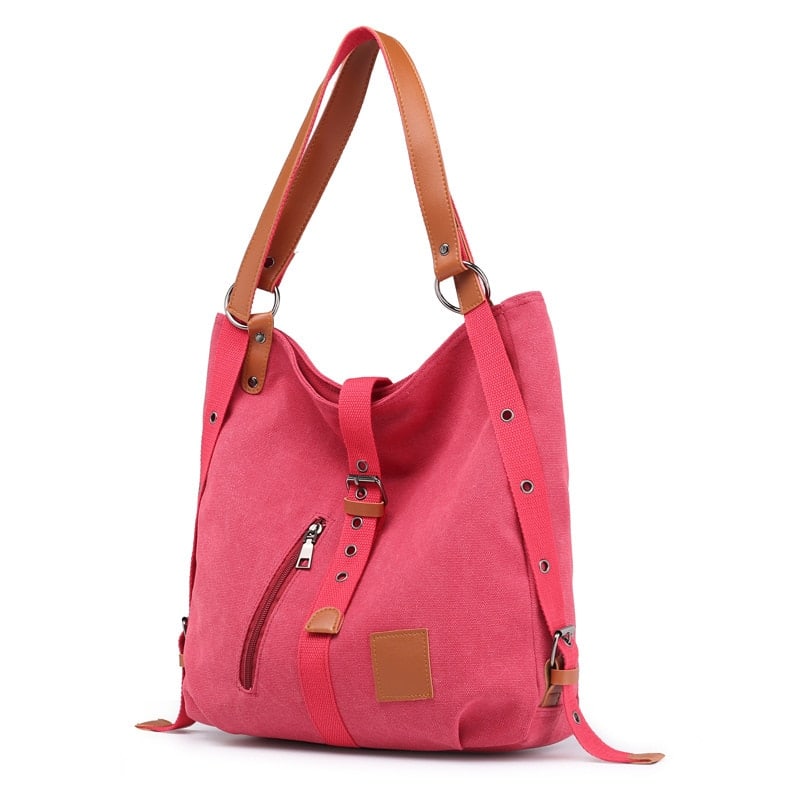 Fashion Solid Canvas Shoulder Bag