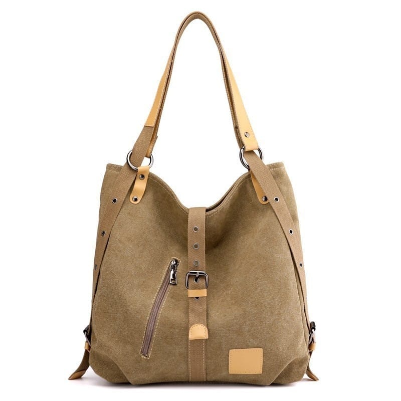 Fashion Solid Canvas Shoulder Bag