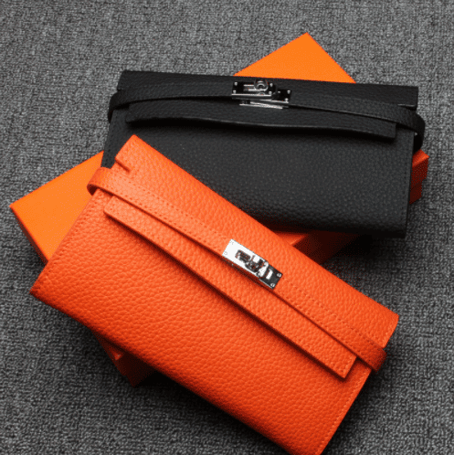 Elegant Bright Color Cowhide Wallet