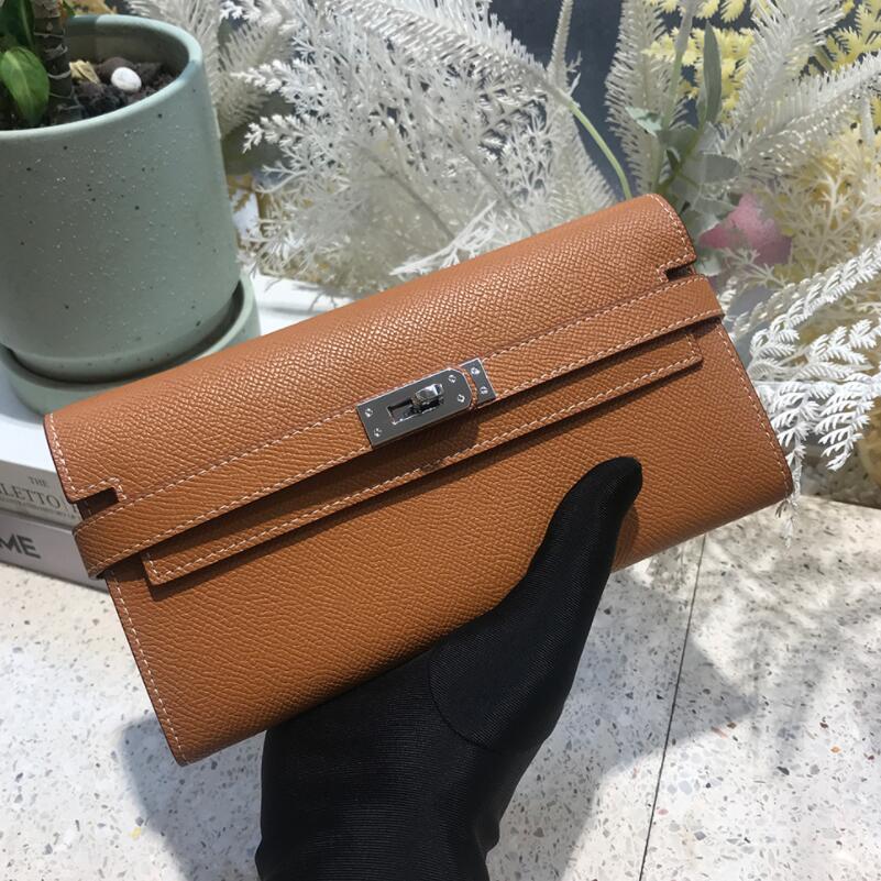 Elegant Bright Color Cowhide Wallet