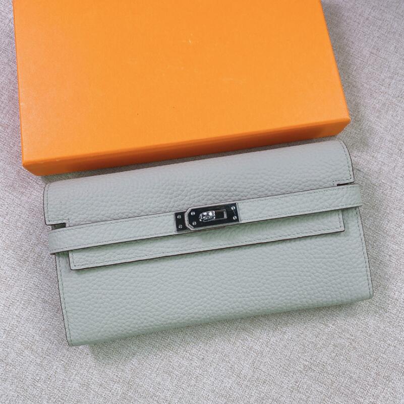 Elegant Bright Color Cowhide Wallet