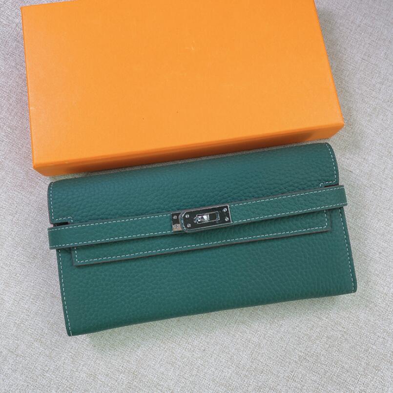 Elegant Bright Color Cowhide Wallet