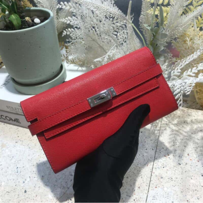 Elegant Bright Color Cowhide Wallet