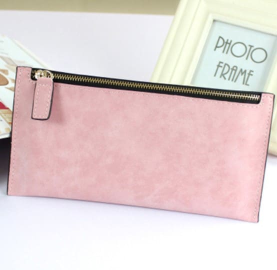 Slim Marble Leather Wallet