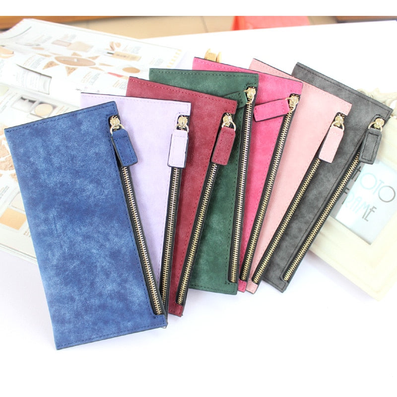 Slim Marble Leather Wallet