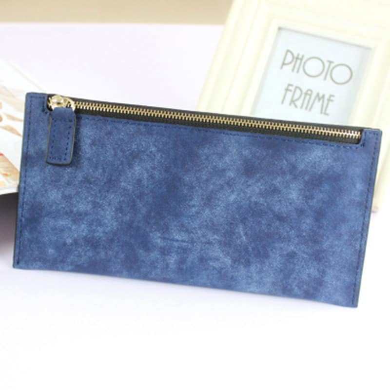 Slim Marble Leather Wallet