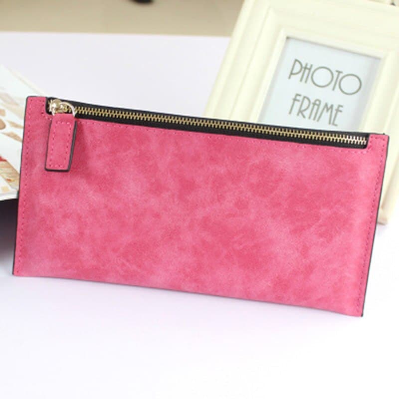 Slim Marble Leather Wallet