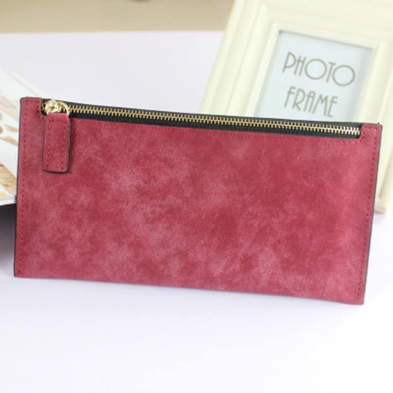 Slim Marble Leather Wallet