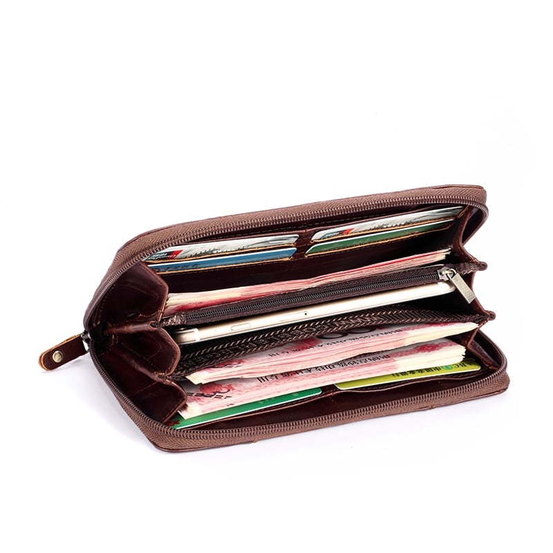 Casual Genuine Leather Long Wallet