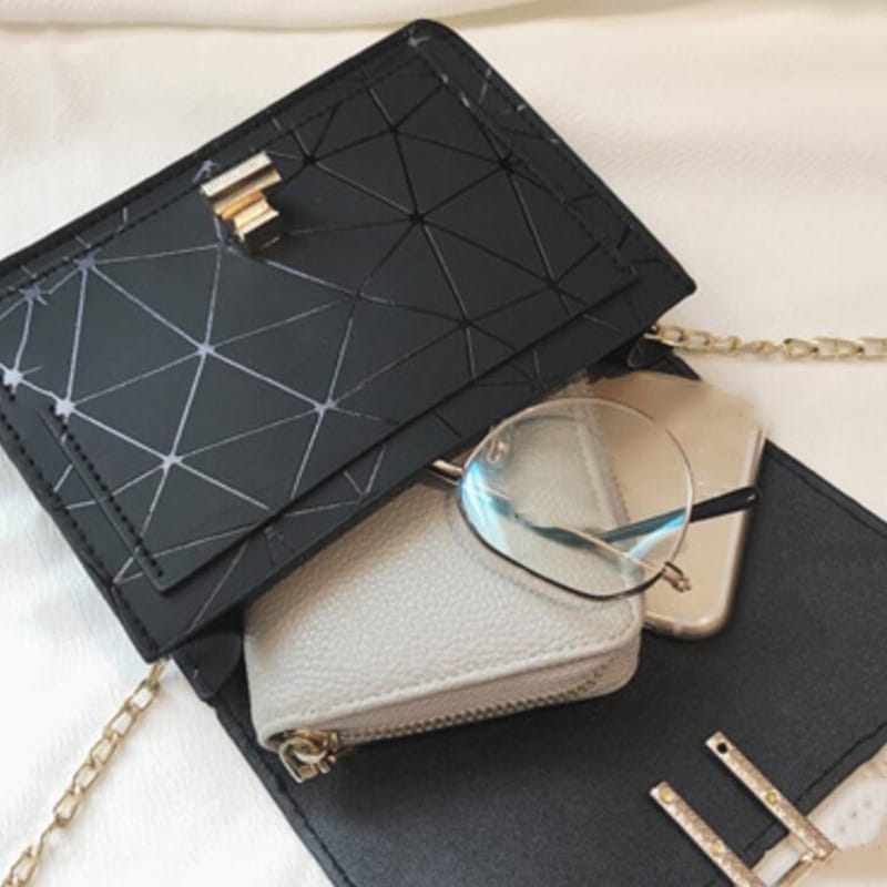 Geometric Patterned Messenger Bag