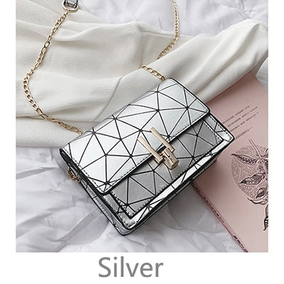 Geometric Patterned Messenger Bag