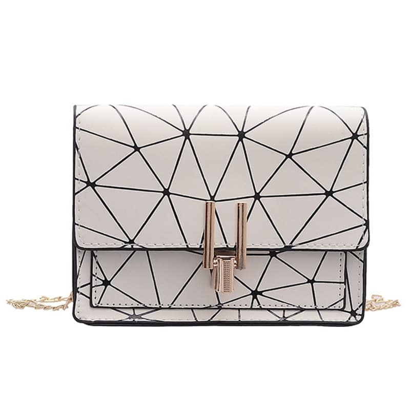 Geometric Patterned Messenger Bag