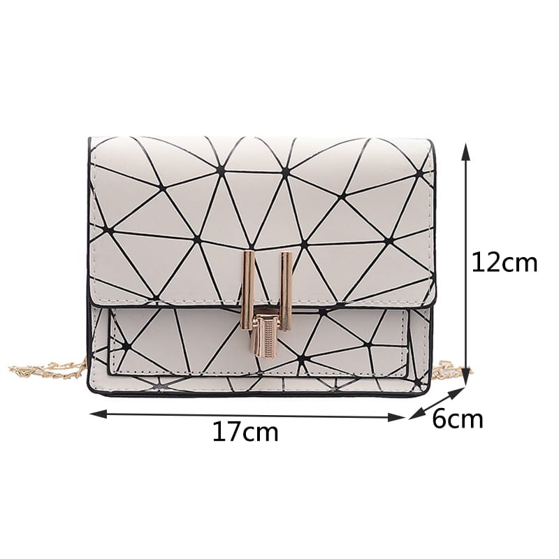 Geometric Patterned Messenger Bag