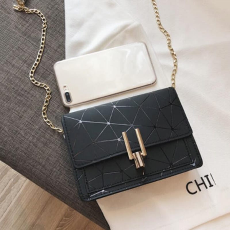 Geometric Patterned Messenger Bag