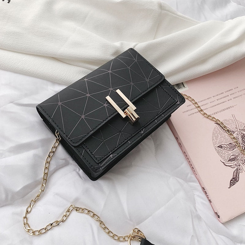 Geometric Patterned Messenger Bag