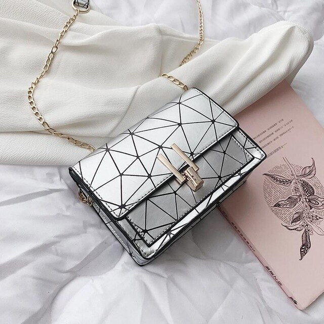 Geometric Patterned Messenger Bag