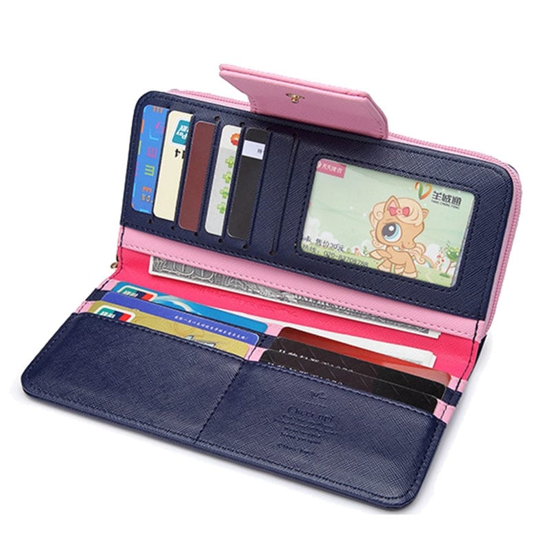 Fashionable Faux Leather Wallet with Credit Card Holder